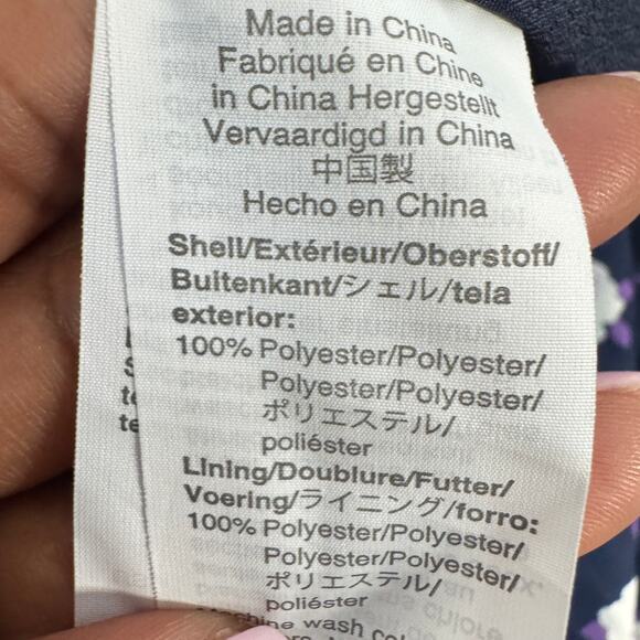 J. Crew Skirt Womens 16 Blue Midi Pleated Scattered Peony Floral Business Preppy - Picture 4 of 13